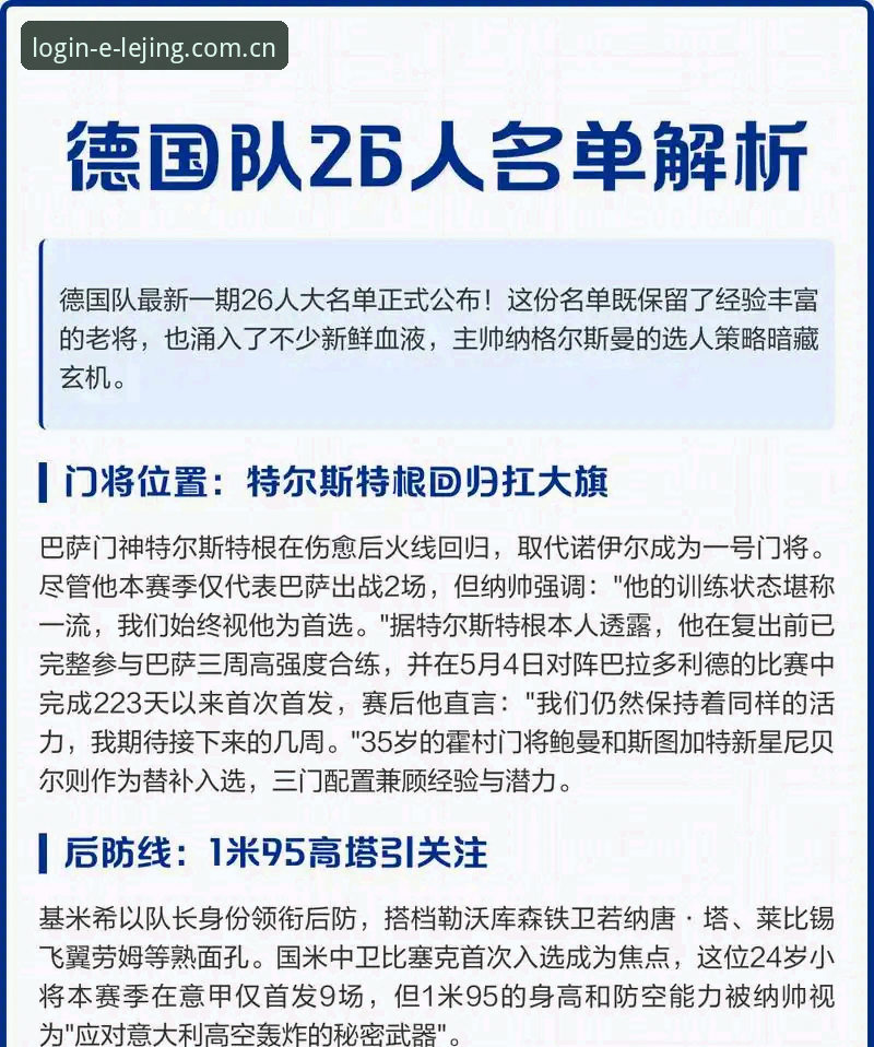 2026世界杯德国队大名单详解：诺伊尔回归与卡尔入围的战术分析